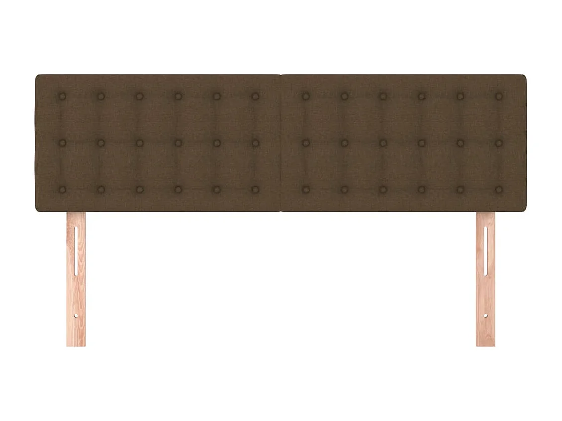 Têtes de lit | Panneaux de tête pour lit Moderne 2 pcs Marron foncé 72x5x78/88 cm Tissu