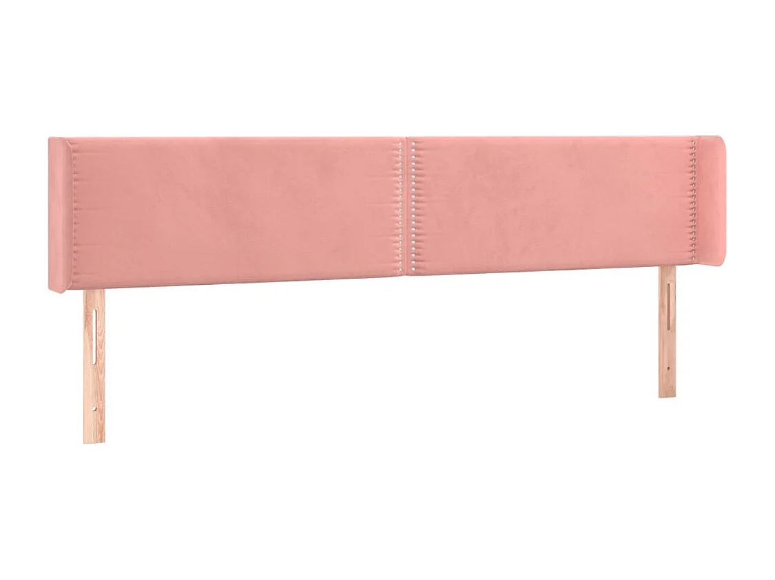 Hoofdbord | Hoofdeinde LED 163x16x78/88 cm fluweel roze