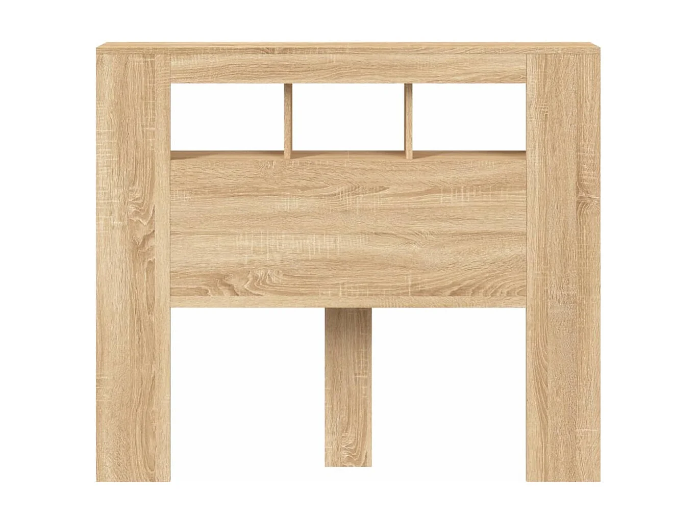 Mueble cabecero | Cabecero | Cabezal de cama LED madera ingeniería roble Sonoma 120x18,5x103,5 cm