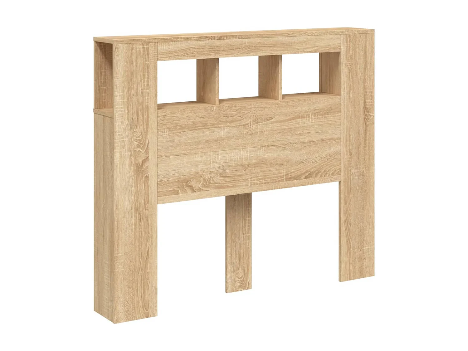 Tête de Lit | Panneau de tête pour lit Moderne à LED chêne sonoma 120x18,5x103,5cm bois ingénierie