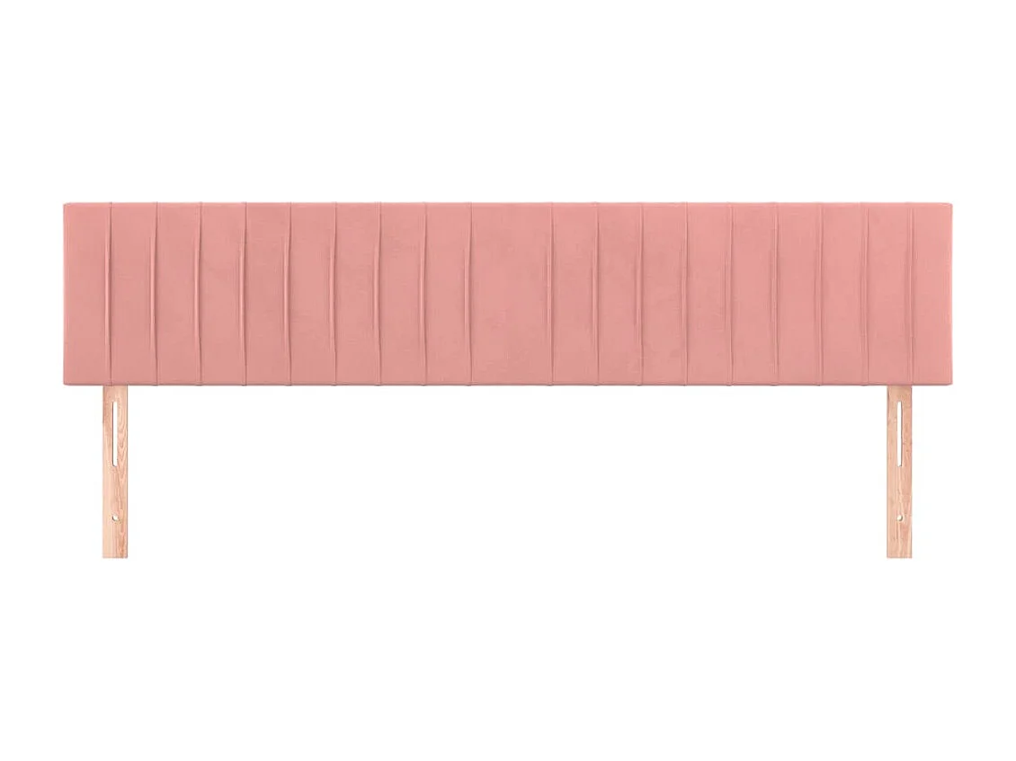 Têtes de lit | Panneaux de tête pour lit Moderne 2 pcs Rose 80x5x78/88 cm Velours