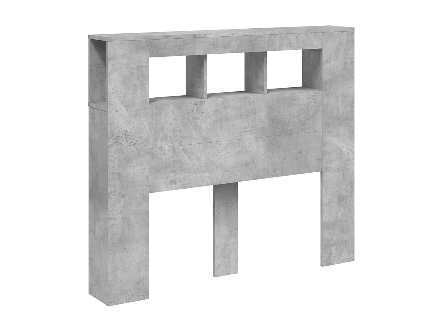 Tête de Lit | Panneau de tête pour lit Moderne à LED gris béton 120x18,5x103,5cm bois d'ingénierie