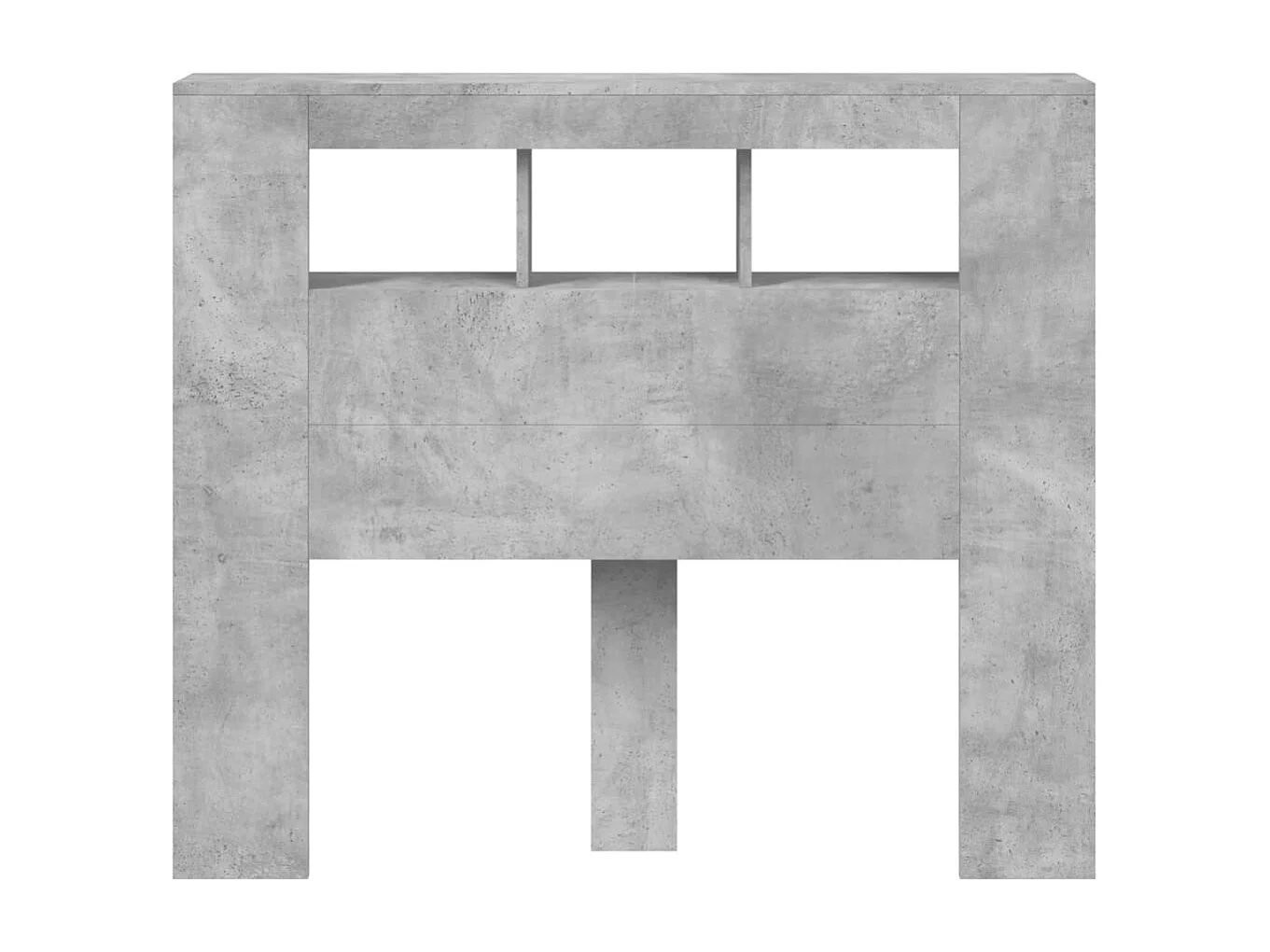 Tête de Lit | Panneau de tête pour lit Moderne à LED gris béton 120x18,5x103,5cm bois d'ingénierie