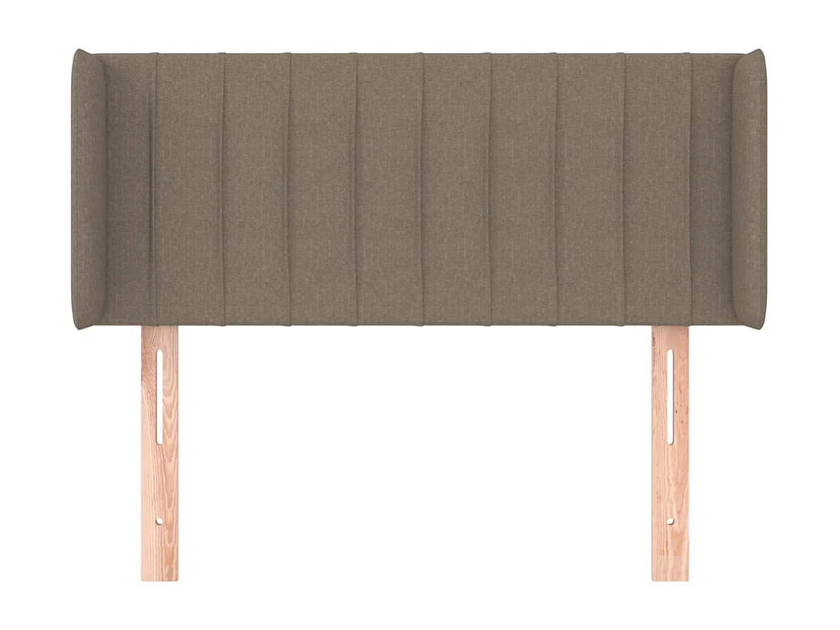 Mueble cabecero | Cabezal de cama | Cabecero de tela gris taupe 103x16x78/88 cm