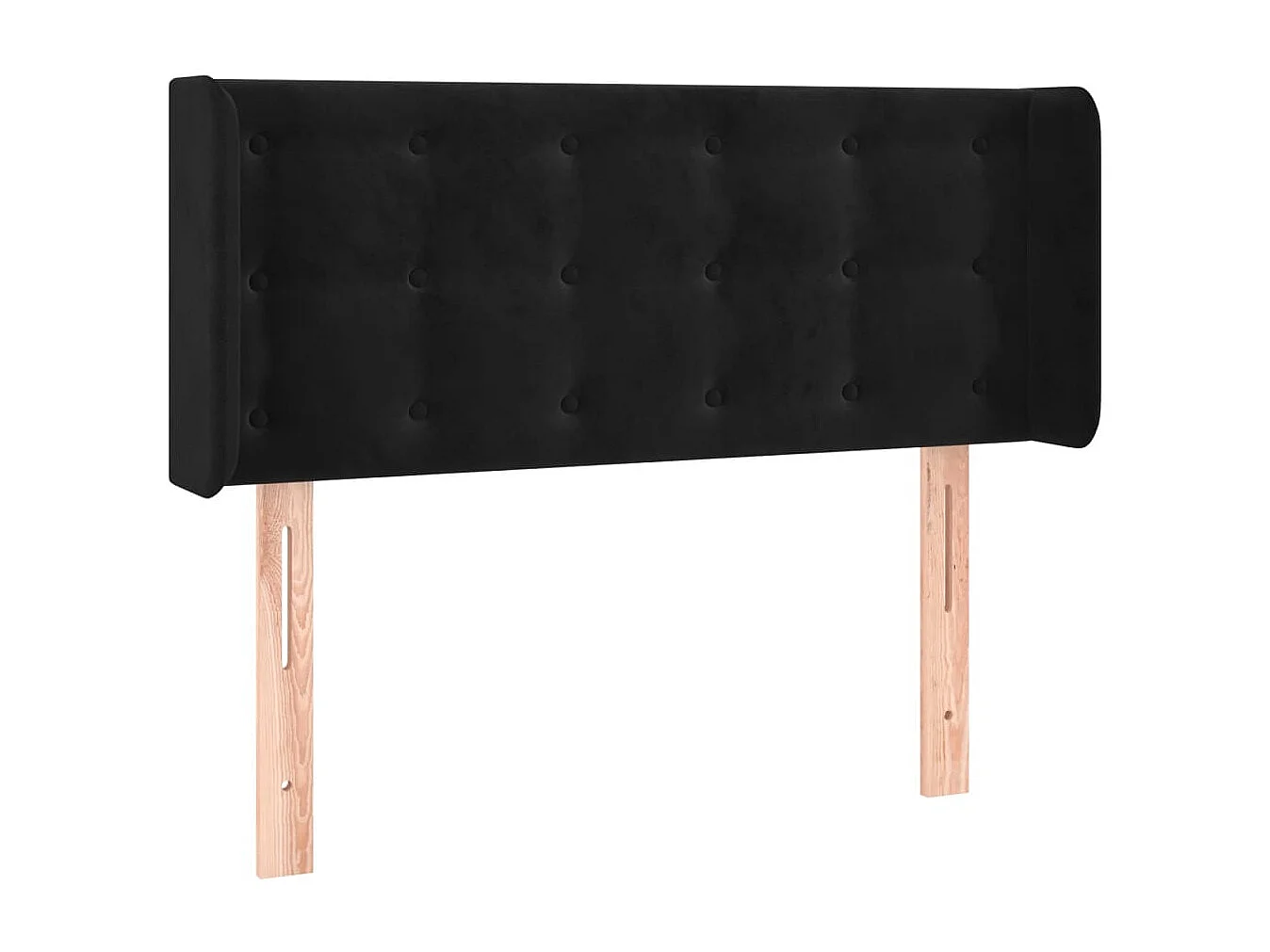 Hoofdbord | Hoofdeinde LED 103x16x78/88 cm fluweel zwart