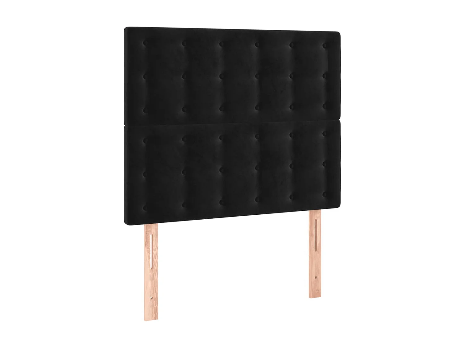 Hoofdbord | Hoofdeinde LED 90x5x118/128 cm fluweel zwart