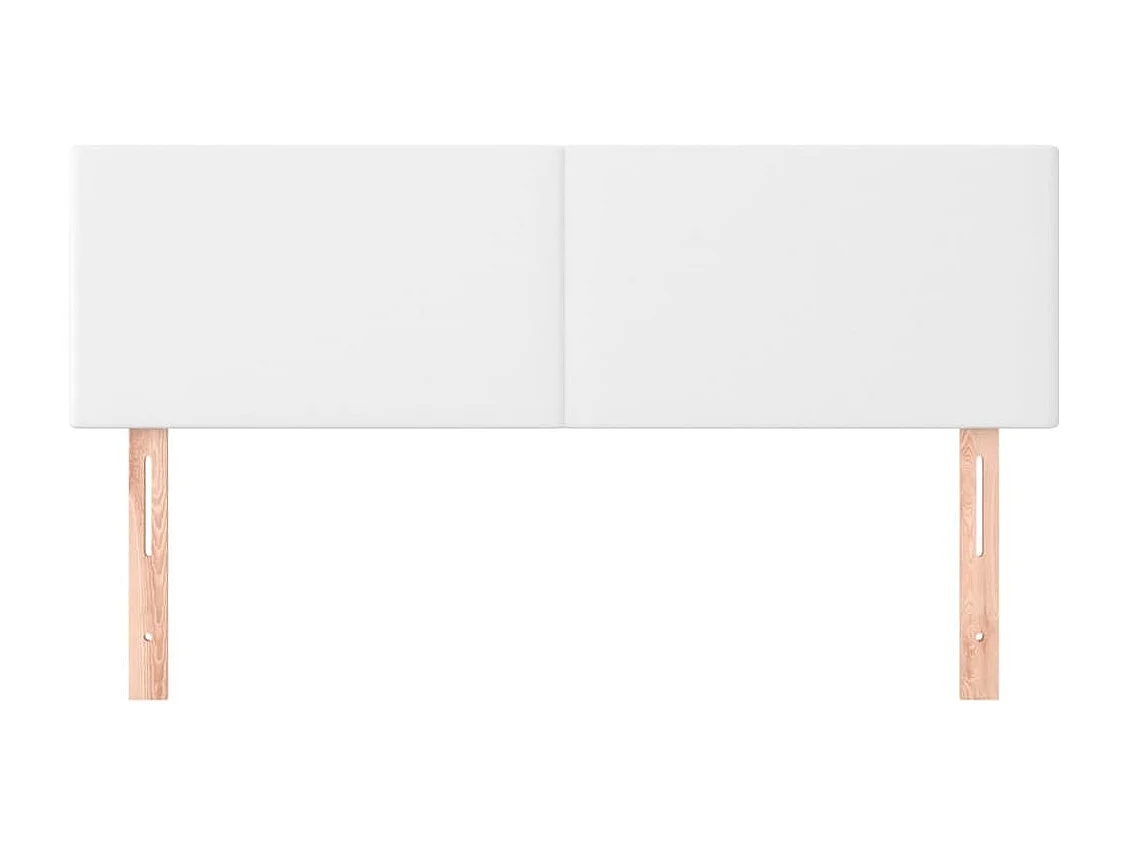 Têtes de lit | Panneaux de tête pour lit Moderne 2 pcs Blanc 72x5x78/88 cm Similicuir