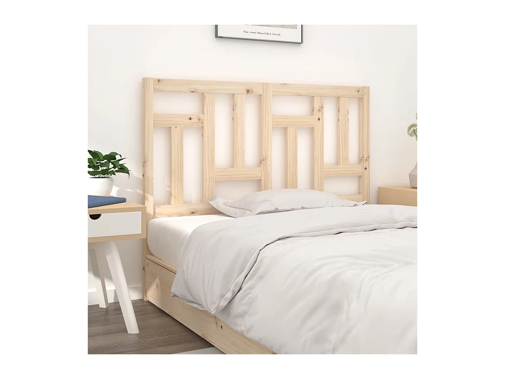 Tête de Lit | Panneau de tête pour lit Moderne 125,5x4x100 cm Bois massif de pin