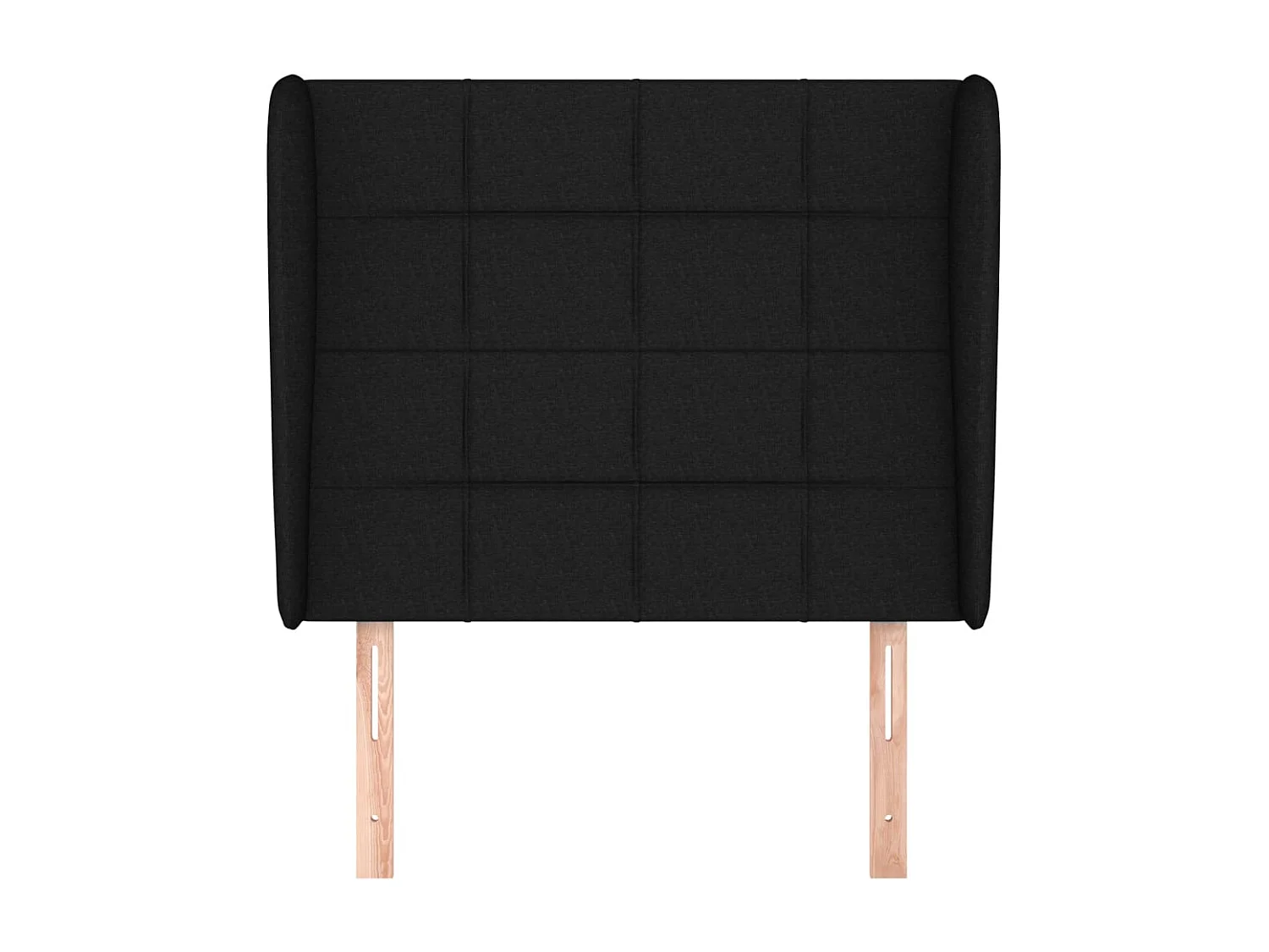 Tête de Lit | Panneau de tête pour lit Moderne avec oreilles Noir 83x23x118/128 cm Tissu