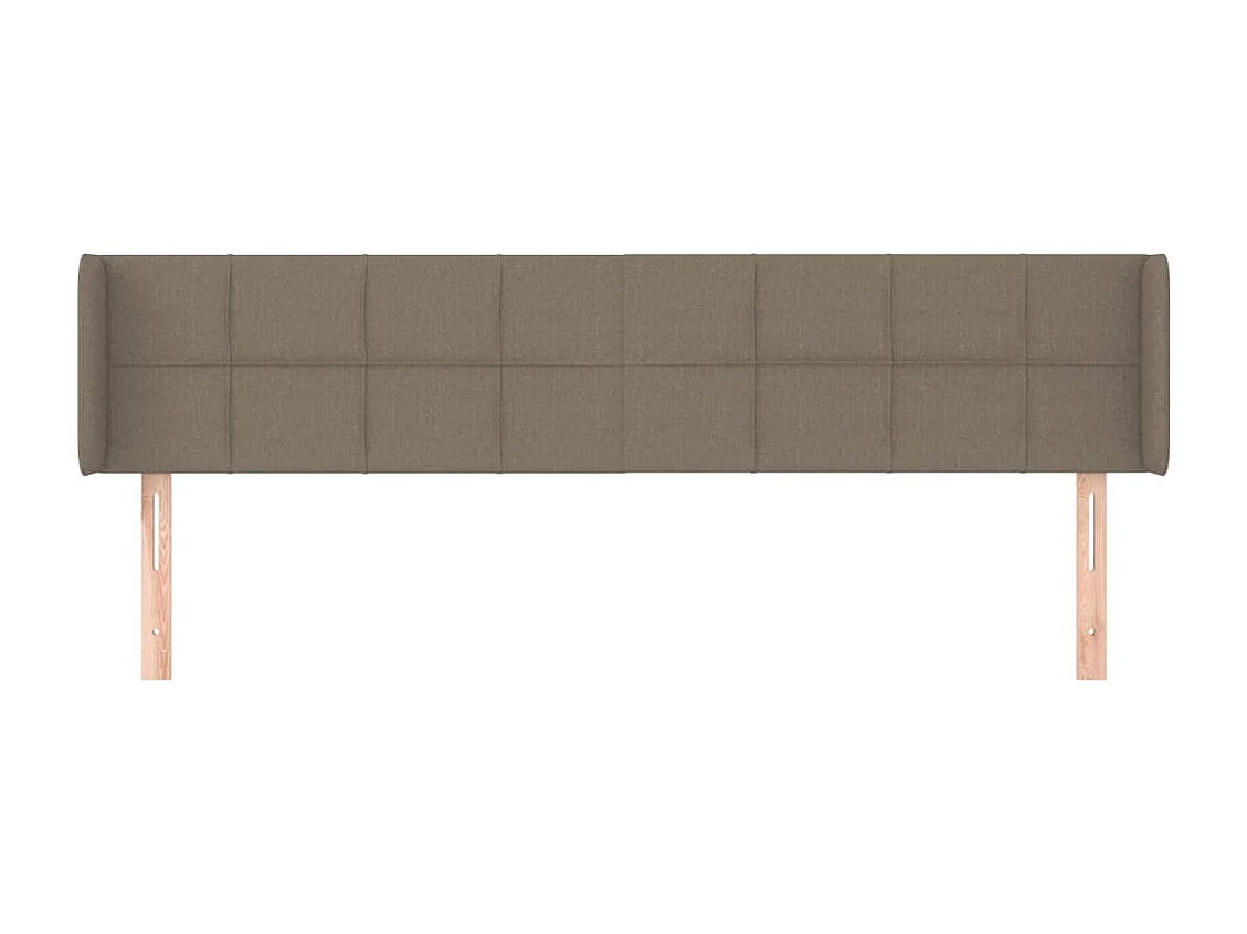 Tête de Lit | Panneau de tête pour lit Moderne avec oreilles Taupe 183x16x78/88 cm Tissu