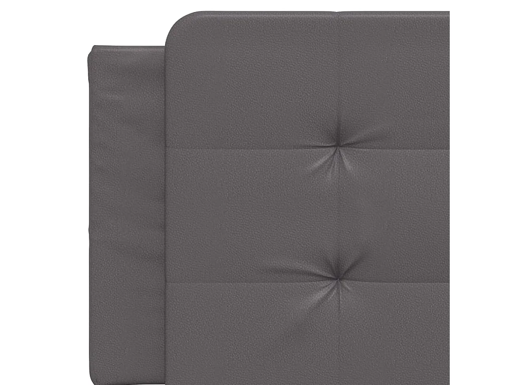Tête de lit | Coussin de tête de lit | Tête de lit décoratif gris 160 cm similicuir