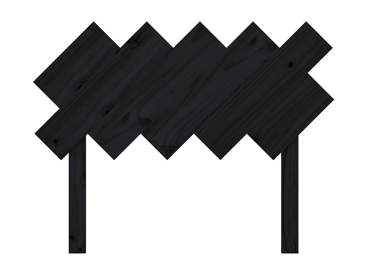 Cabecero de Cama | Cabezal de cama | Mueble de cabecero madera maciza de pino negro 104x3x80,5 cm