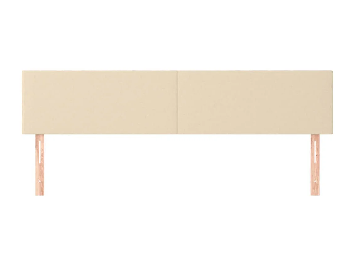 Têtes de lit | Panneaux de tête pour lit Moderne 2 pcs Crème 100x5x78/88 cm Tissu