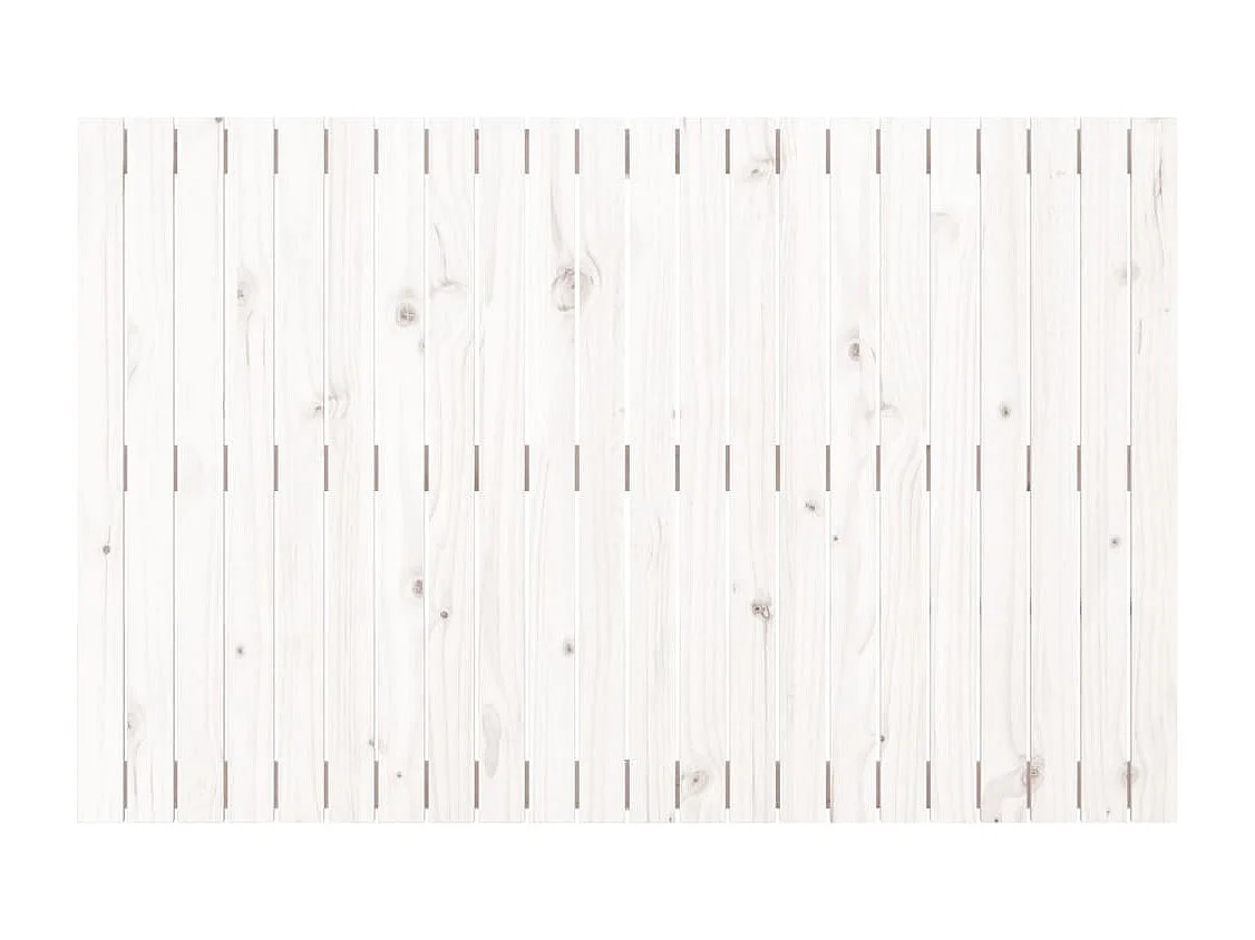 Cabecero de Cama | Cabezal de cama | Mueble de cabecero de pared madera maciza pino blanco 140x3x90 cm