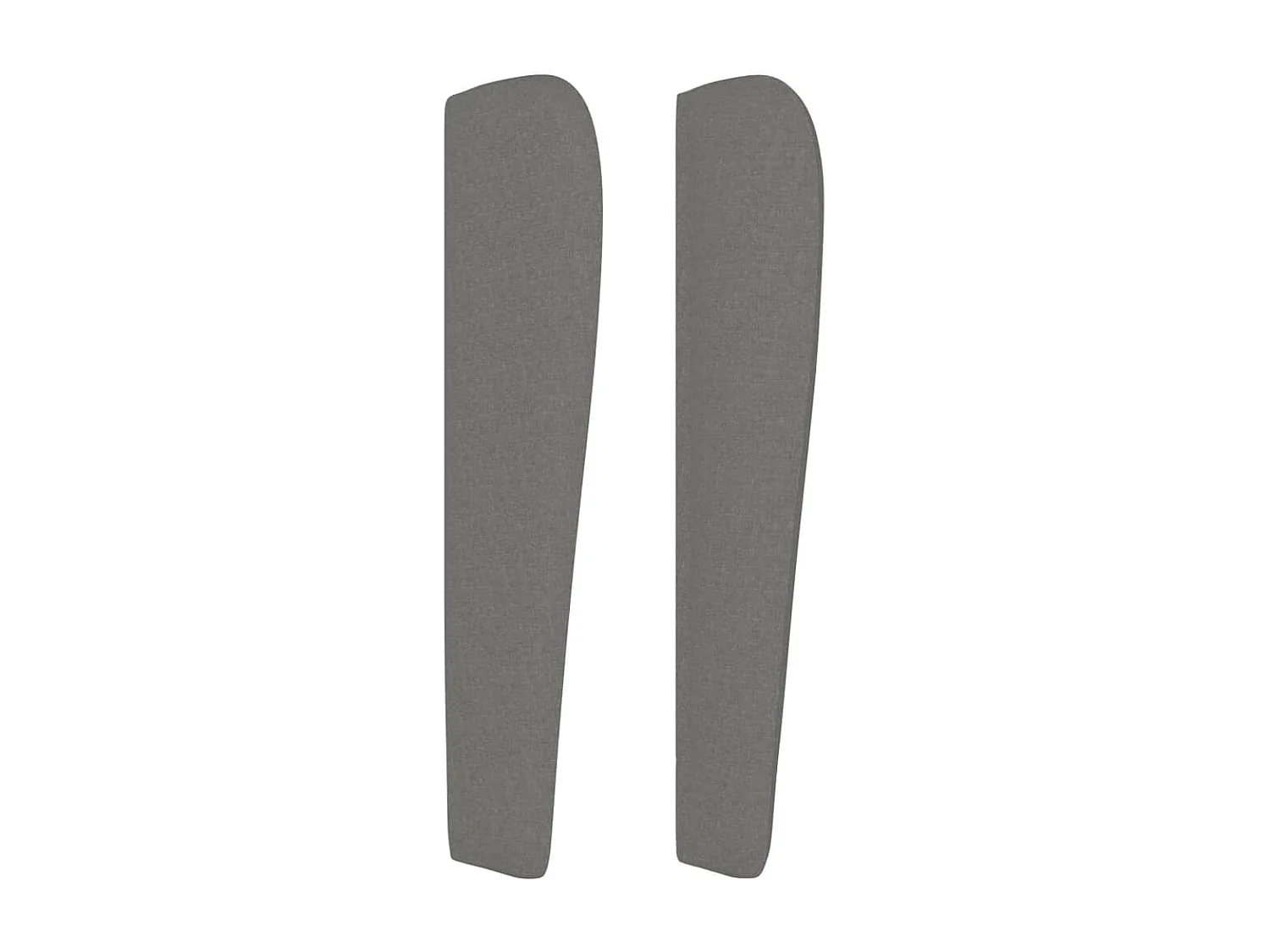 Tête de Lit | Panneau de tête pour lit Moderne avec oreilles Gris foncé 163x23x118/128 cm Tissu