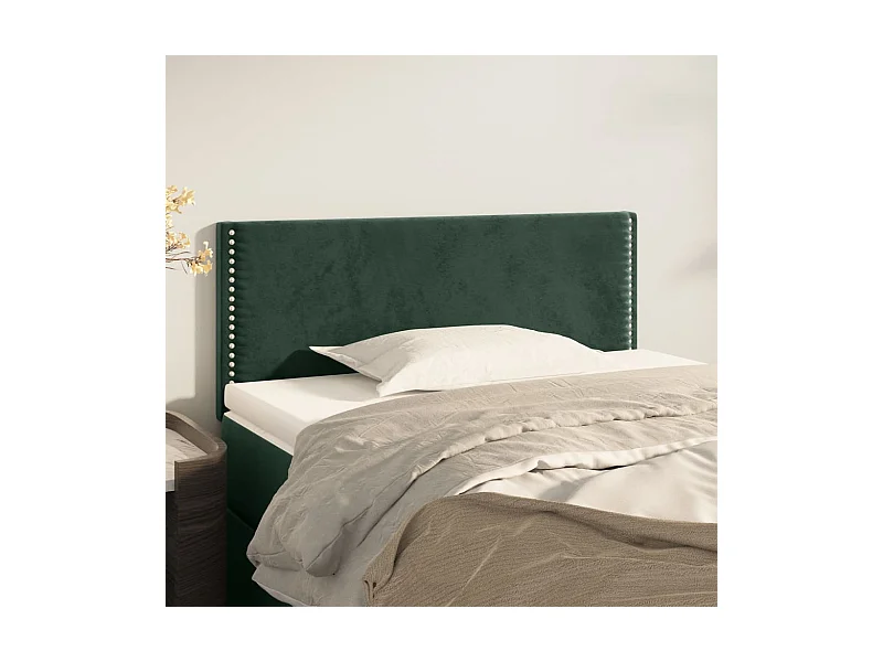 Tête de Lit | Panneau de tête pour lit Moderne Vert foncé 90x5x78/88 cm Velours