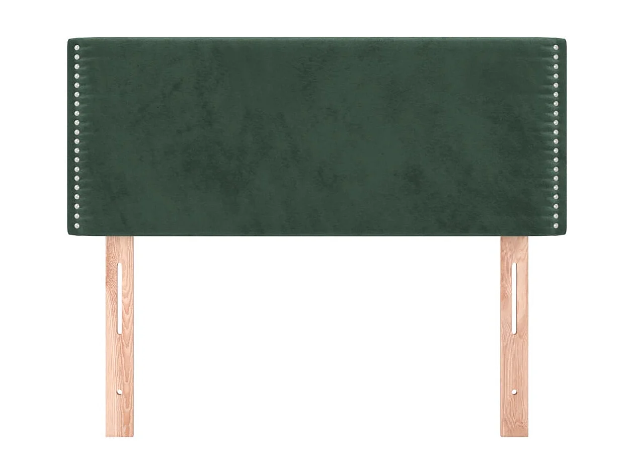 Mueble cabecero | Cabezal de cama | Cabecero de terciopelo verde oscuro 90x5x78/88 cm