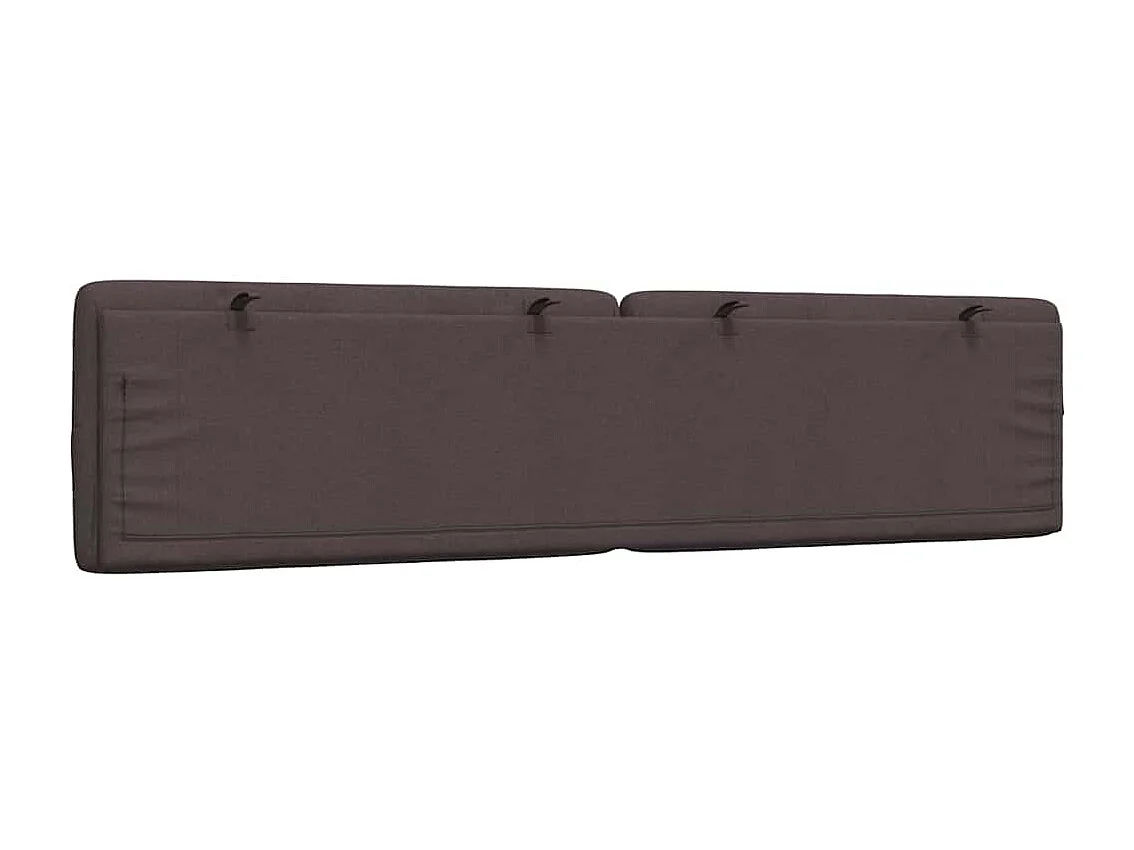 Cabecero de Cama | Cabezal de cama | Mueble de cabecero acolchado tela marrón oscuro 200 cm