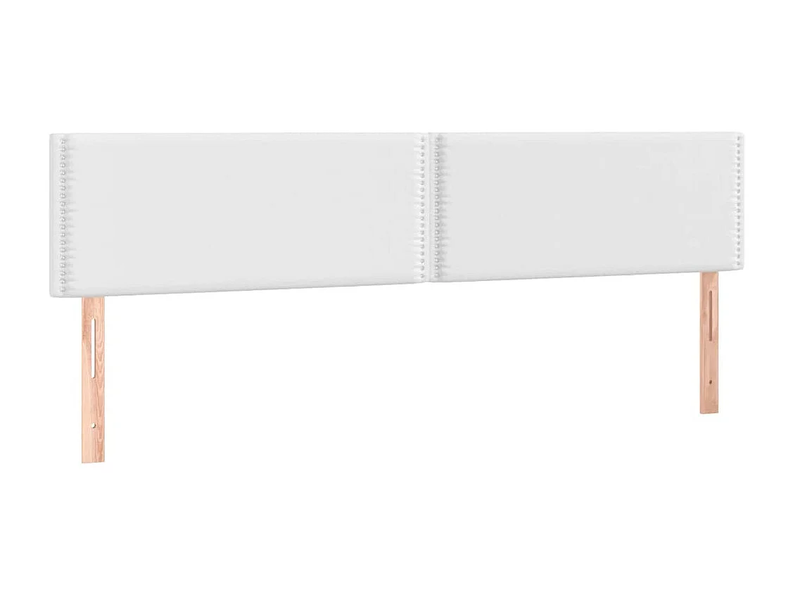 Hoofdbord | Hoofdeinde LED 200x5x78/88 cm kunstleer wit