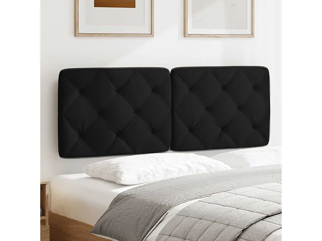 Tête de lit | Coussin de tête de lit | Tête de lit décoratif noir 140 cm tissu