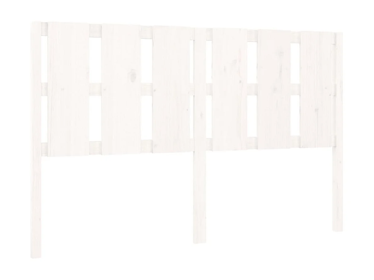 Cabecero de Cama | Cabezal de cama | Mueble de cabecero madera maciza de pino blanco 155,5x4x100 cm