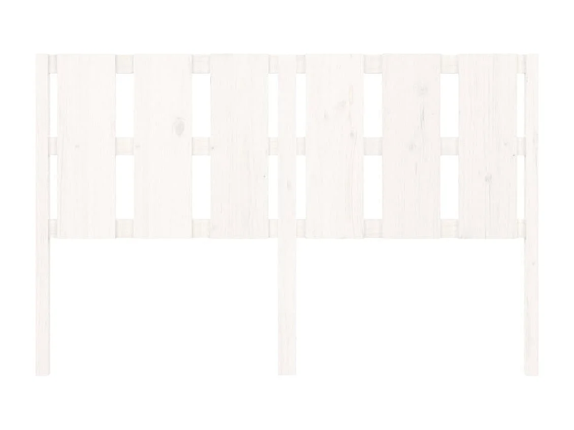 Cabecero de Cama | Cabezal de cama | Mueble de cabecero madera maciza de pino blanco 155,5x4x100 cm