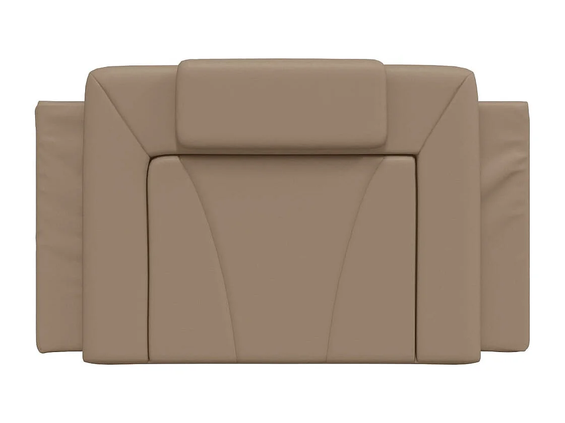 Cabecero de Cama | Cabezal de cama | Mueble de cabecero acolchado Viana cuero sintético capuchino 80 cm