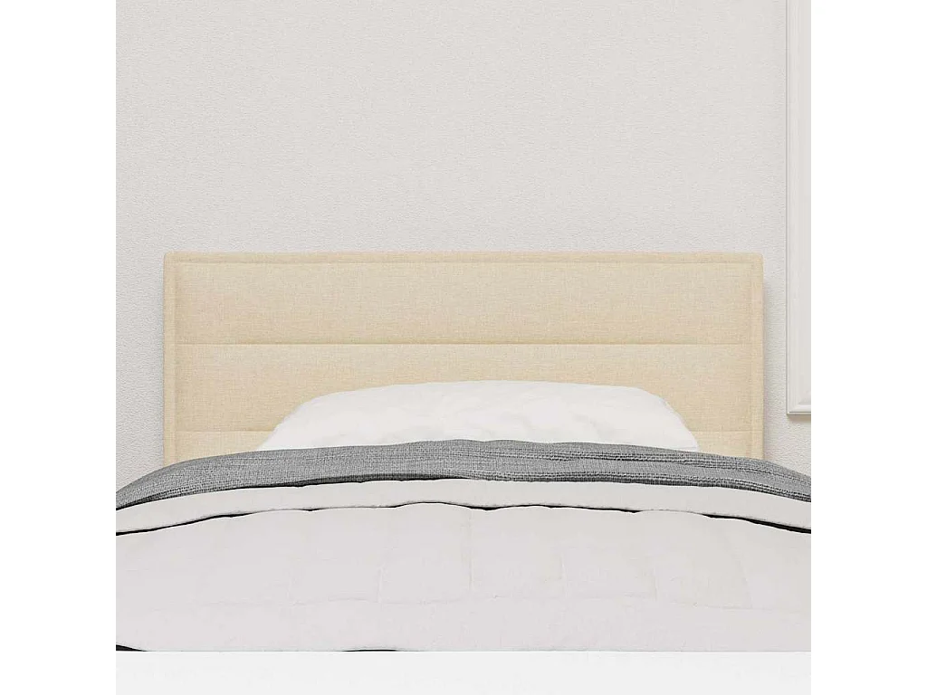 Tête de Lit | Panneau de tête pour lit Moderne LED avec des lumières à LED Crème 100 cm tissu