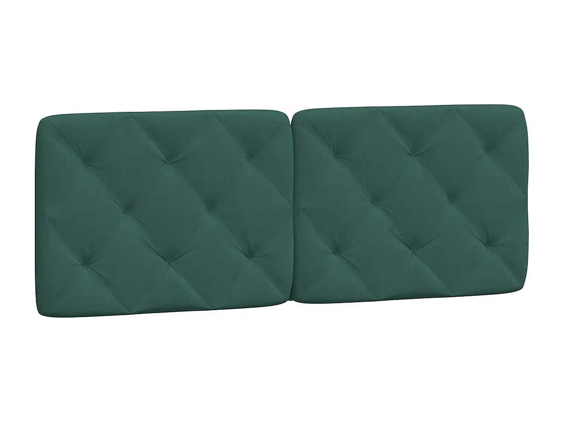 Hoofdbord | Hoofdbordkussen 140 cm fluweel donkergroen