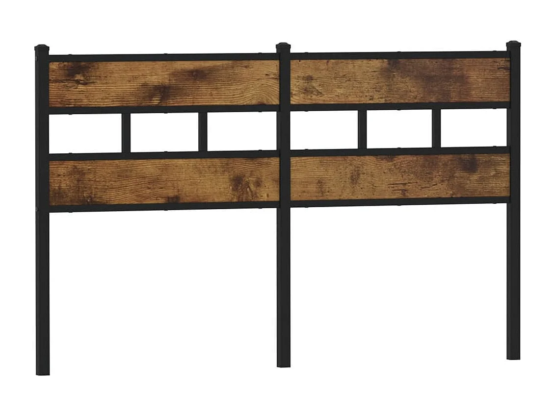 Tête de Lit | Panneau de tête pour lit Moderne chêne fumé 150 cm fer et bois d'ingénierie
