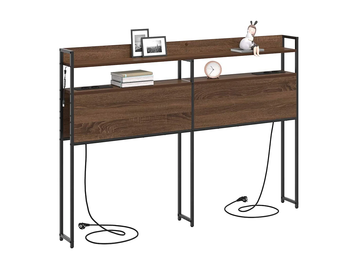 Tête de Lit de rangement | Panneau de tête pour lit Chêne marron 150 cm Bois d'ingénierie