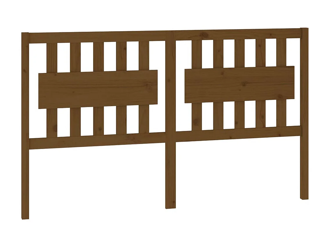 Tête de Lit | Panneau de tête pour lit Moderne Marron miel 155,5x4x100 cm Bois massif de pin