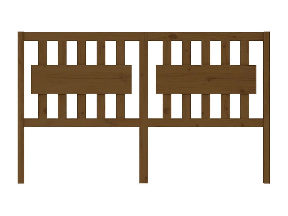 Tête de Lit | Panneau de tête pour lit Moderne Marron miel 155,5x4x100 cm Bois massif de pin