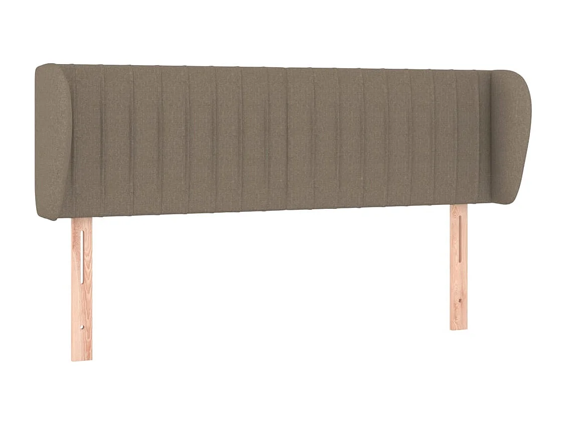 Tête de Lit | Panneau de tête pour lit Moderne avec oreilles Taupe 147x23x78/88 cm Tissu