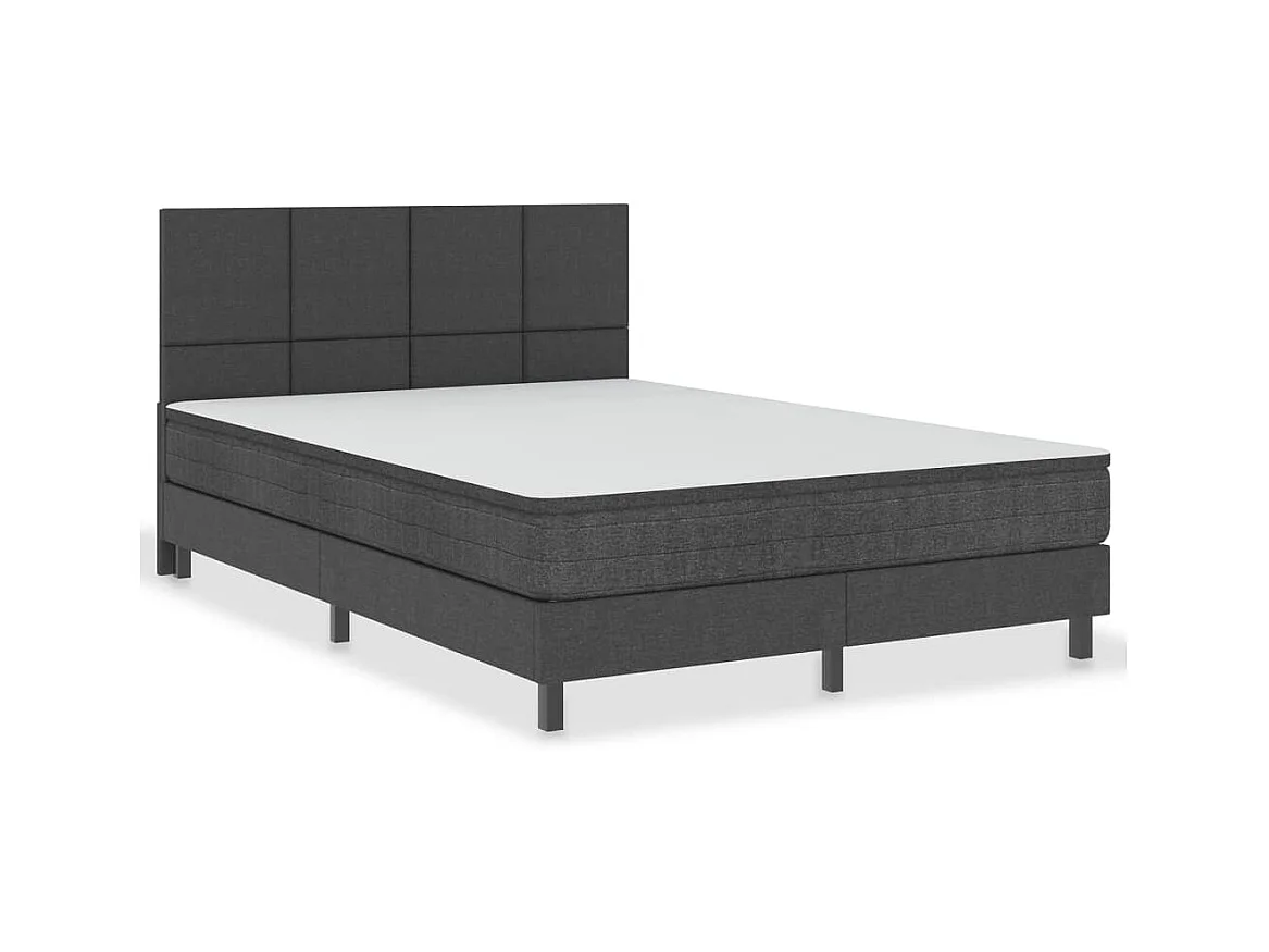 Mueble cabecero | Cabezal de cama | Cabecero de tela gris oscuro 140x200 cm