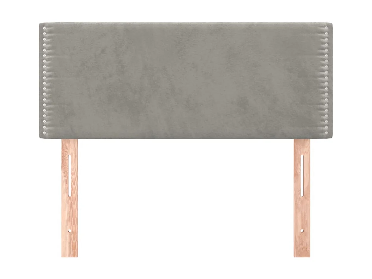 Tête de Lit | Panneau de tête pour lit Moderne Gris clair 90x5x78/88 cm Velours