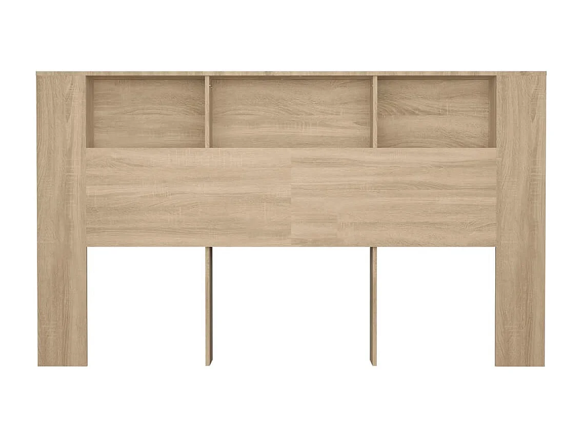 Tête de Lit avec rangement | Armoire de tête de lit Chêne sonoma 180x18,5x104,5 cm