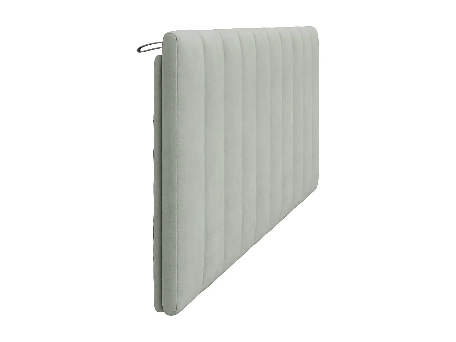 Cabecero de Cama | Cabezal de cama | Mueble de cabecero acolchado Hanko terciopelo gris claro 200 cm