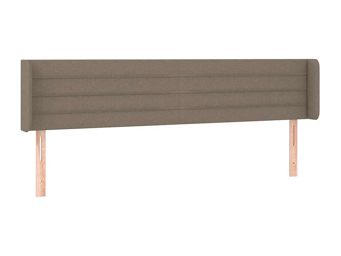 Mueble cabecero | Cabezal de cama | Cabecero de tela gris taupe 203x16x78/88 cm