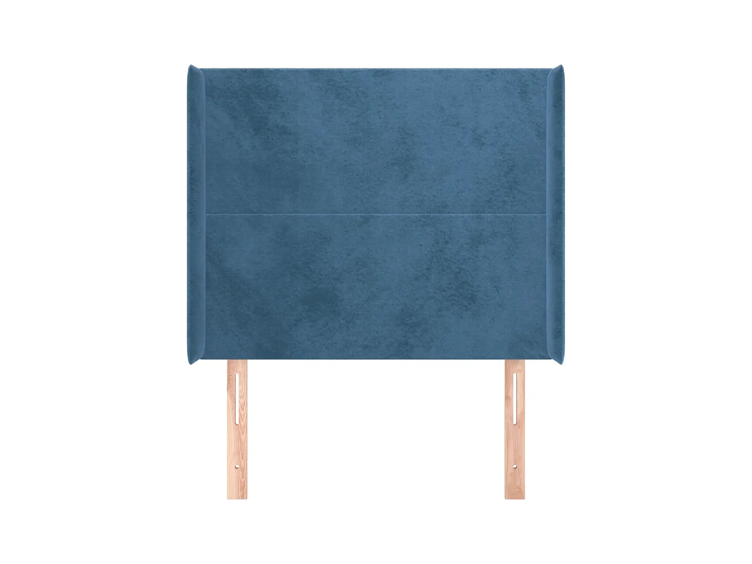 Tête de Lit | Panneau de tête pour lit Moderne avec oreilles Bleu foncé 103x16x118/128 cm Velours