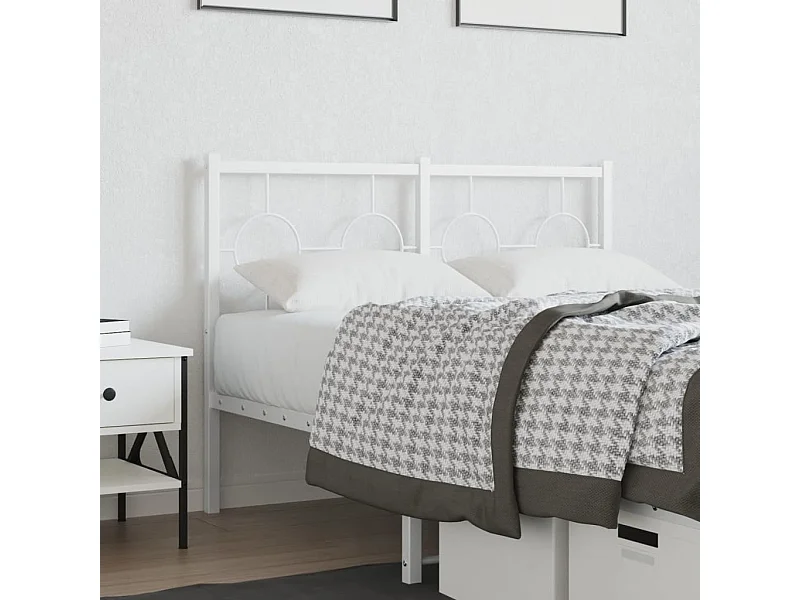 Mueble cabecero | Cabezal de cama | Cabecero de metal blanco 120 cm