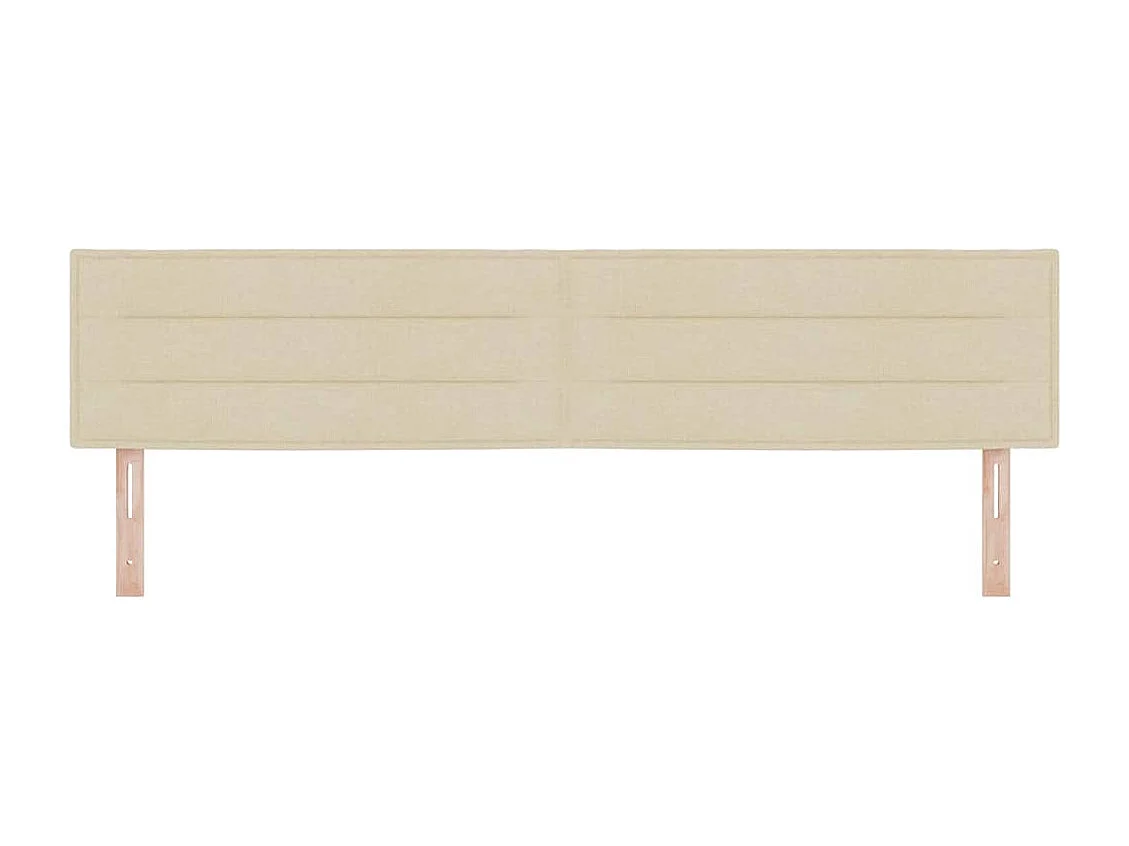 Tête de Lit | Panneau de tête pour lit Moderne LED avec des lumières à LED Crème 200 cm tissu