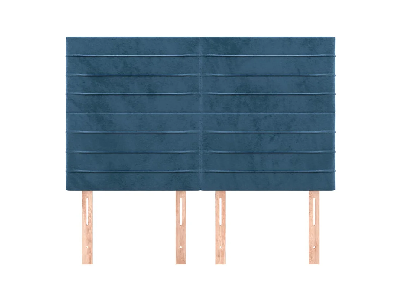 Cabeceros | Cabezal de cama | Mueble de cabecero 4 unidades terciopelo azul oscuro 72x5x78/88 cm