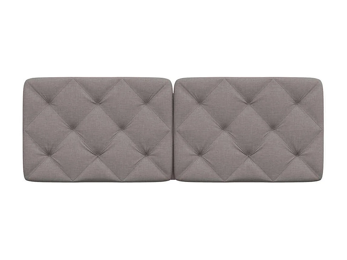 Cabecero de Cama | Cabezal de cama | Mueble de cabecero acolchado tela gris taupé 140 cm