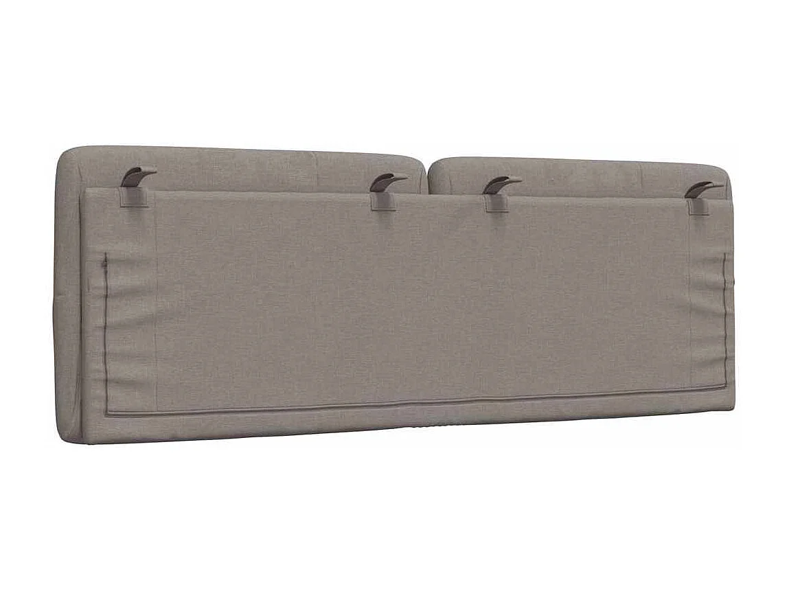 Cabecero de Cama | Cabezal de cama | Mueble de cabecero acolchado tela gris taupé 140 cm