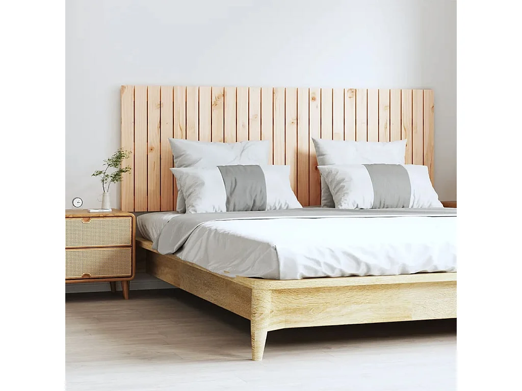 Tête de lit murale | Panneau de tête pour lit Moderne  166x3x60 cm Bois massif de pin
