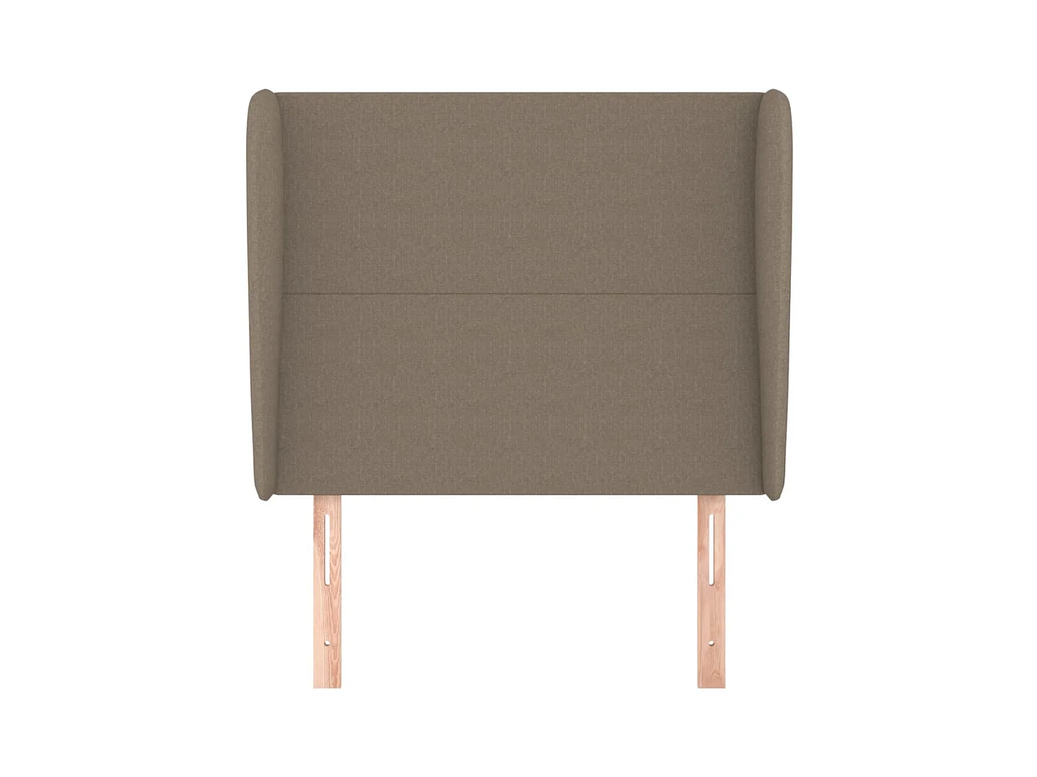 Cabecero | Cabezal de Cama | Mueble cabecero con orejas de tela gris taupe 103x23x118/128 cm