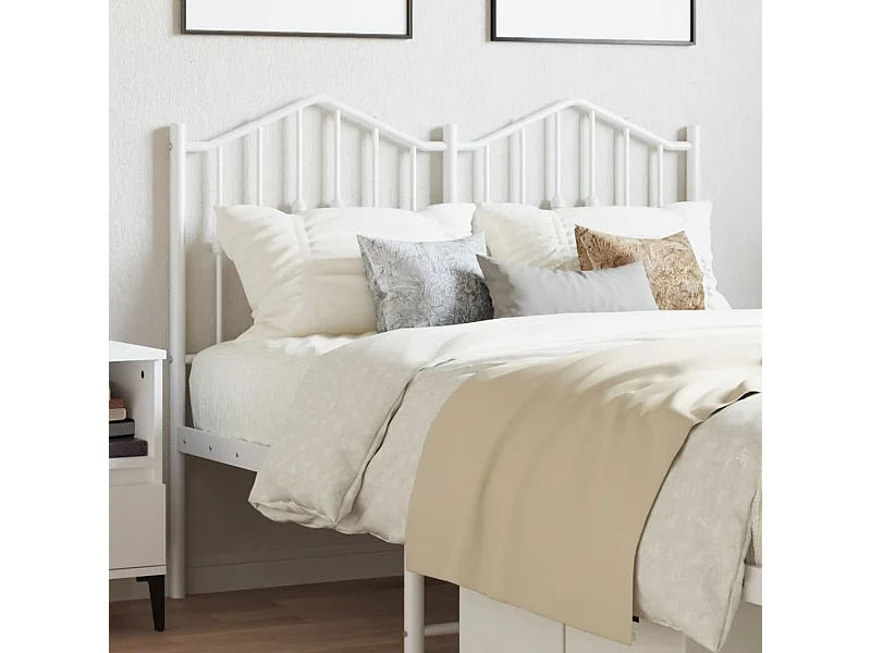 Tête de Lit | Panneau de tête pour lit Moderne métal blanc 120 cm