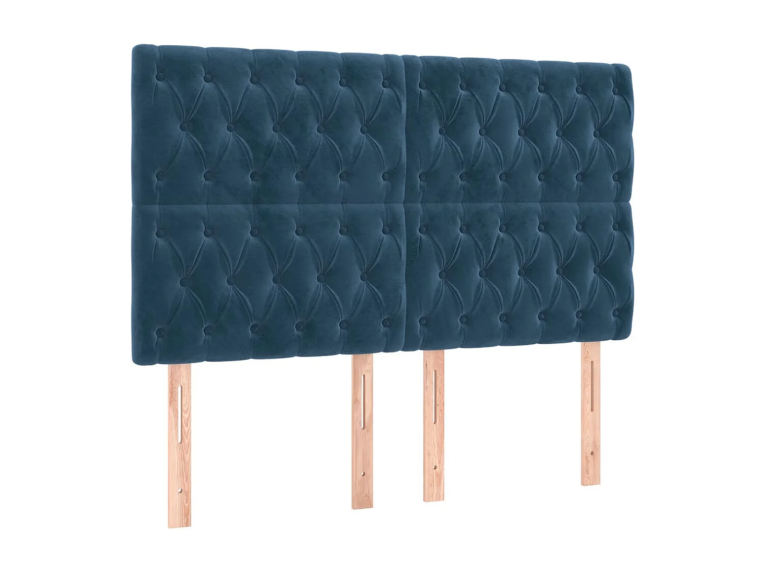 Têtes de lit | Panneaux de tête pour lit Moderne 4 pcs Bleu foncé 72x7x78/88 cm Velours