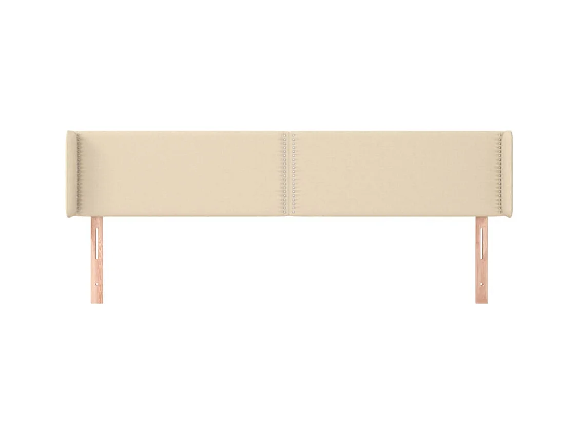 Mueble cabecero | Cabezal de cama | Cabecero de tela color crema 183x16x78/88 cm